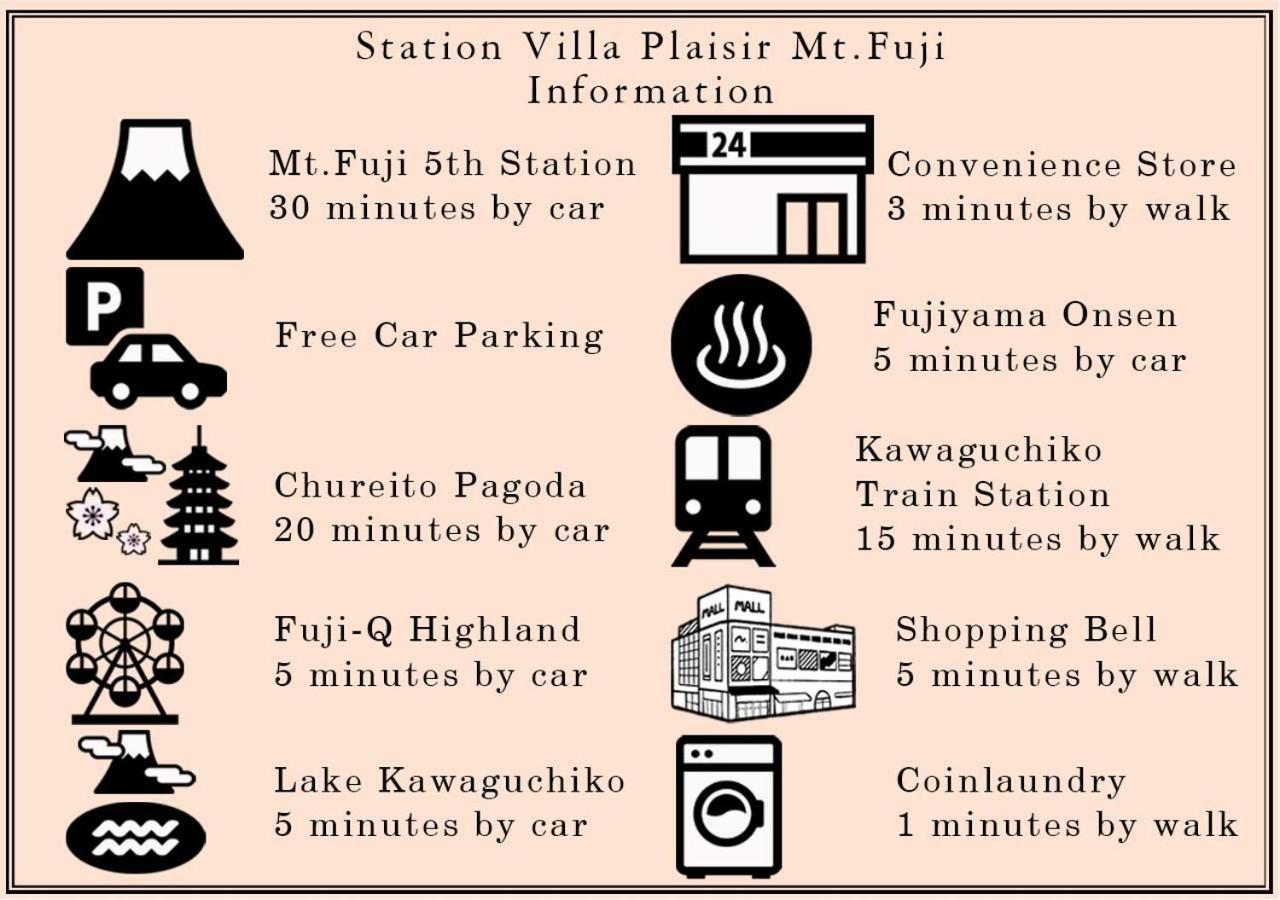Station Villa Plaisir Mt. Fuji Fujikawaguchiko Eksteriør billede